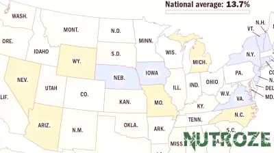Louisiana had the 7th highest percentage of children with oral health problems. See U.S. data.